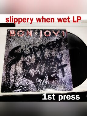 Bon Jovi Slippery When Wet 1st Press Vinyl Lp Record